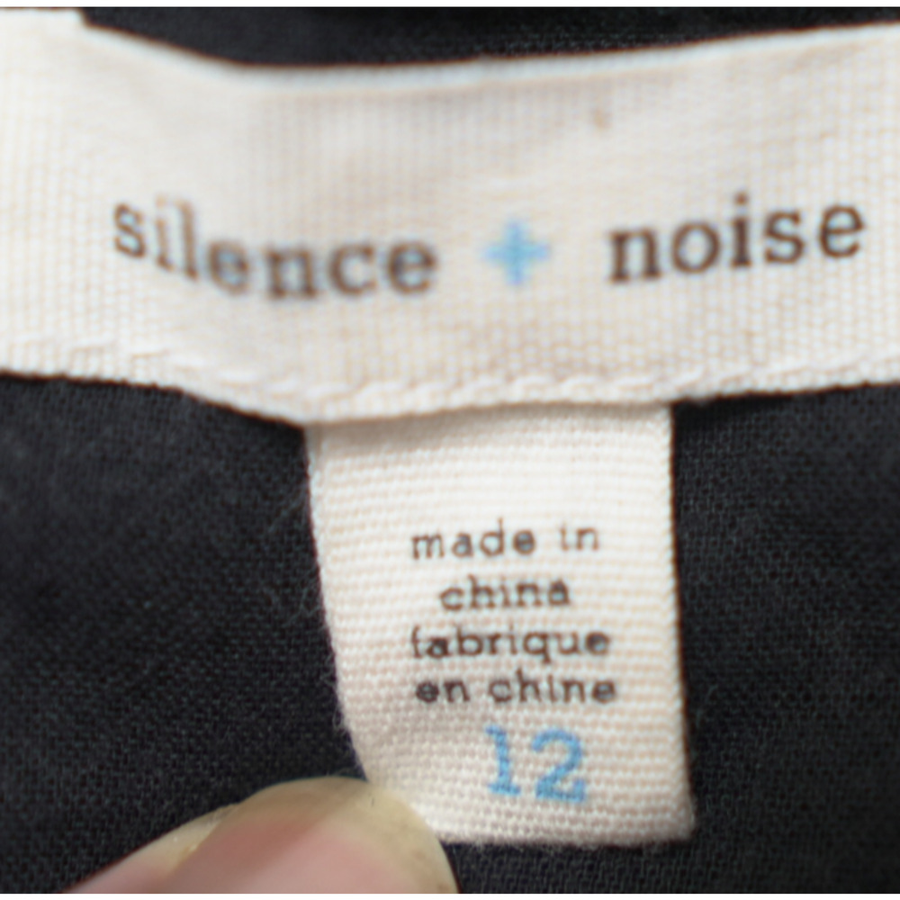 Silence + Noise Gray Herringbone Sheath Dress Wool Blend Size 12 - Picture 4 of 12